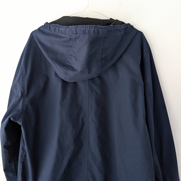 ONLY & SONS Men's Dark Blue Hooded Zipped Windbreaker ~ Size Small - Picture 10 of 15